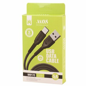 کابل تایپ سی فست شارژ 5 آمپر ام ان اس M017C طول 1.1 متر