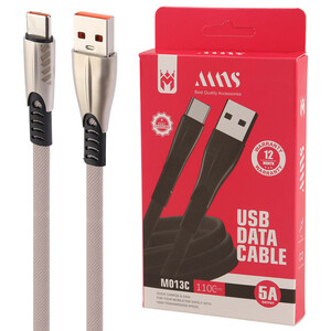 کابل تایپ سی فست شارژ 5 آمپر ام ان اس M013C طول 1.1 متر
