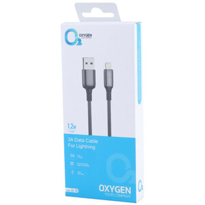 کابل لایتنینگ فست شارژ 3 آمپر اکسیژن LX-18 طول 1.2 متر