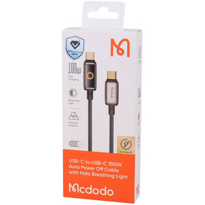 کابل دو سر تایپ سی فست شارژ 100 وات مک دودو CA-668 طول 1.2 متر