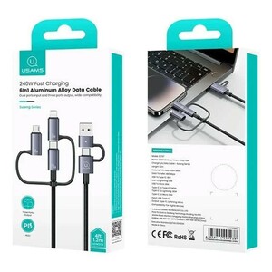کابل شارژ چندکاره فست شارژ 240 وات یوسامز SJ737 طول 1.2 متر