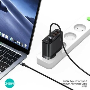 کابل دو سر تایپ سی فست شارژ 240 وات یوسامز SJ727 طول 1.2 متر