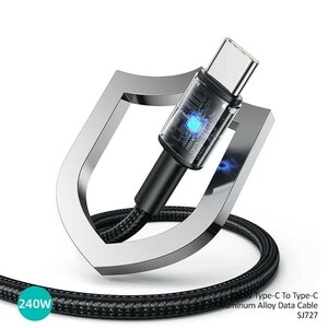 کابل دو سر تایپ سی فست شارژ 240 وات یوسامز SJ727 طول 1.2 متر