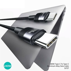 کابل دو سر تایپ سی فست شارژ 240 وات یوسامز SJ727 طول 1.2 متر