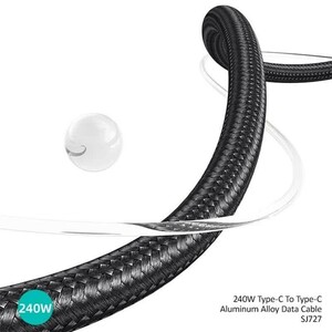 کابل دو سر تایپ سی فست شارژ 240 وات یوسامز SJ727 طول 1.2 متر