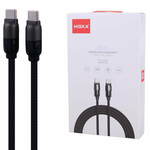 کابل دو سر تایپ سی فست شارژ 60 وات هیسکا LX-901CC طول 1 متر