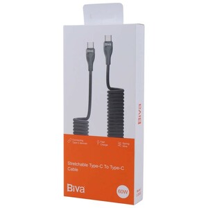 کابل دو سر تایپ سی فست شارژ 60 وات بیوا C-25CC طول 1.8 متر
