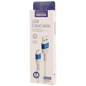 کابل میکرو یو اس بی فست شارژ 5 آمپر شوش SH405A طول 1.1 متر