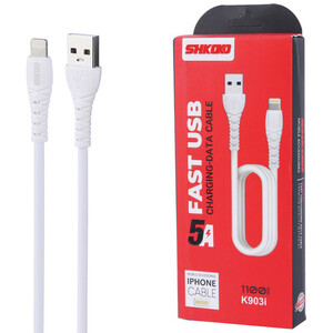 کابل لایتنینگ فست شارژ 5 آمپر شکاکو K903i طول 1.1 متر