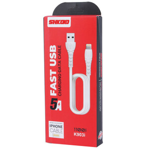 کابل لایتنینگ فست شارژ 5 آمپر شکاکو K903i طول 1.1 متر
