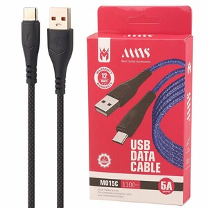 کابل تایپ سی فست شارژ 5 آمپر ام ان اس M015C طول 1.1 متر
