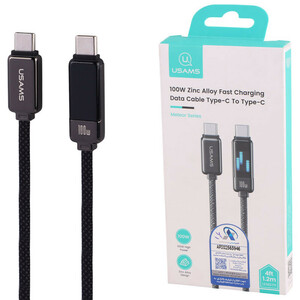 کابل دو سر تایپ سی فست شارژ 100 وات یوسامز US-SJ744 طول 1.2 متر