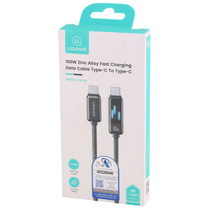 کابل دو سر تایپ سی فست شارژ 100 وات یوسامز US-SJ744 طول 1.2 متر