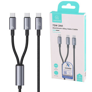 کابل دو سر فست شارژ 60 وات یوسامز SJ740 طول 1.2 متر