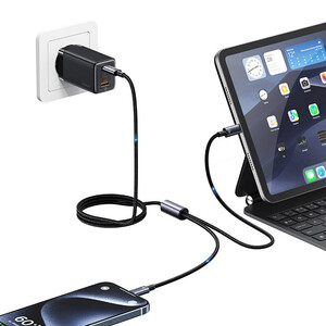 کابل دو سر فست شارژ 60 وات یوسامز SJ740 طول 1.2 متر