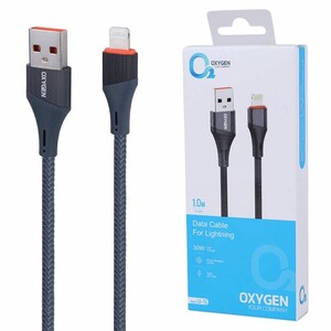 کابل لایتنینگ فست شارژ 30 وات اکسیژن LX-15 طول 1 متر