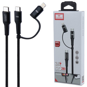 کابل دو سر فست شارژ 3 آمپر ارلدام EC-iCC019 طول 1 متر