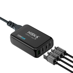 شارژر دیواری 100 وات هیسکا H-138GAN QC3.0 PD3.0 5A