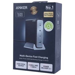 شارژر رومیزی فست شارژ 4 پورت ANKER A2342211 PD3.1 140W