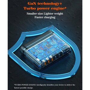 شارژر دیواری 140 وات الدینیو A6140C GaN QC5.0 PD 5A + کابل تبدیل تایپ سی و تبدیل برق
