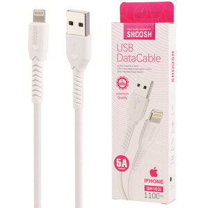 کابل لایتنینگ فست شارژ 5 آمپر شوش SH103i طول 1.1 متر
