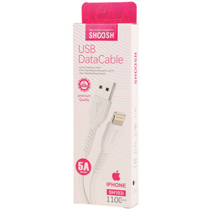 کابل لایتنینگ فست شارژ 5 آمپر شوش SH103i طول 1.1 متر