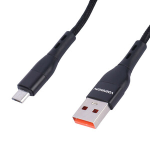 کابل میکرو یو اس بی فست شارژ 2.4 آمپر دنمن D60V طول 0.9 متر