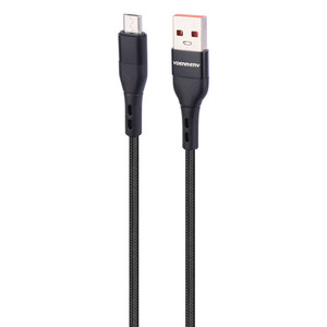 کابل میکرو یو اس بی فست شارژ 2.4 آمپر دنمن D60V طول 0.9 متر
