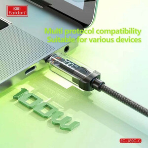 کابل تایپ سی به لایتنینگ فست شارژ 30 وات ارلدام EC-189C-L طول 1 متر