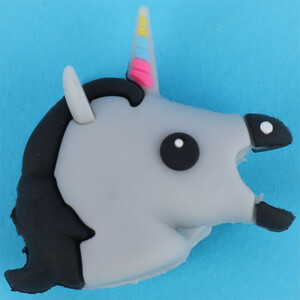 محافظ کابل شارژر طرح اسب تک شاخ طوسی مشکی