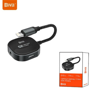 مبدل 1 به 2 لایتنینگ به لایتنینگ و جک 3.5 میلی متری صدا Biva JACK-02L