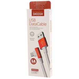 کابل میکرو یو اس بی فست شارژ 5 آمپر شوش SH241A یکسر L طول 1.1 متر