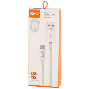 کابل میکرو یو اس بی فست شارژ 2.4 آمپر بیوا C-10V طول 1.2 متر