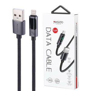 کابل لایتنینگ فست شارژ 2.4 آمپر یسیدو CA122L طول 1.2 متر