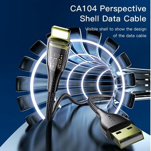 کابل لایتنینگ فست شارژ 2.4 آمپر یسیدو CA104 طول 1.2 متر