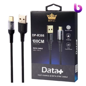 کابل تایپ سی فست شارژ 2.4 آمپر DATA+ Royal DP-R308 طول 1 متر