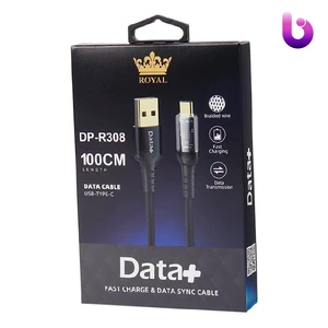 کابل تایپ سی فست شارژ 2.4 آمپر DATA+ Royal DP-R308 طول 1 متر