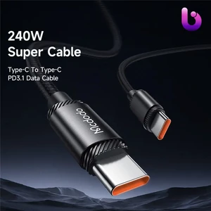 کابل دو سر تایپ سی فست شارژ 240 وات مک دودو CA-3680 طول 1.2 متر