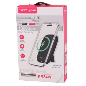 پاور بانک بی سیم فست شارژ تسکو TP 934W PD 22.5W ظرفیت 10000 میلی آمپر ساعت