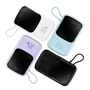 پاور بانک فست شارژ باسئوس Qpow Pro PPQD06010 QC3.0 PD 22.5W ظرفیت 10000 میلی آمپر ساعت