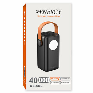 پاور بانک فست شارژ ایکس انرژی X-840L QC3.0 PD 65W ظرفیت 40000 میلی آمپر ساعت
