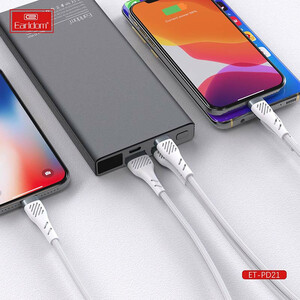 پاور بانک فست شارژ ارلدام ET-PD21 QC3.0 PD 22.5W ظرفیت 10000 میلی آمپر ساعت