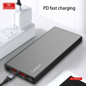 پاور بانک فست شارژ ارلدام ET-PD21 QC3.0 PD 22.5W ظرفیت 10000 میلی آمپر ساعت