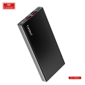 پاور بانک فست شارژ ارلدام ET-PD21 QC3.0 PD 22.5W ظرفیت 10000 میلی آمپر ساعت