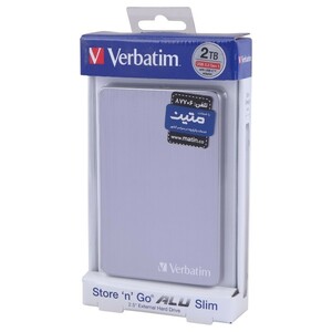 هارد اکسترنال ورباتیم Verbatim Store n Go ALU Slim 2TB