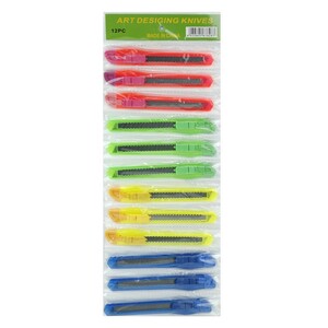 کاتر پلاستیکی کوچک بسته 12 عددی