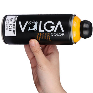 اسپری رنگ زرد Volga Color RAL 1028 400ml