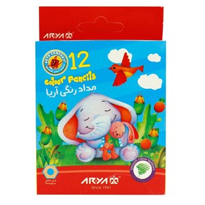 مداد رنگی 12 رنگ آریا 3072