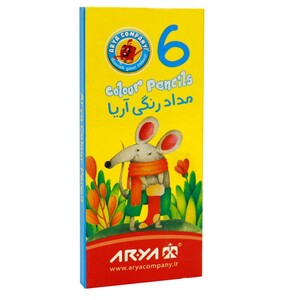 مداد رنگی 6 رنگ آریا Arya 3071