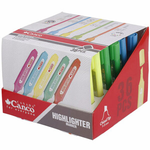 ماژیک هایلایت پاستلی کنکو نوک تخت رنگی بسته 36 عددی